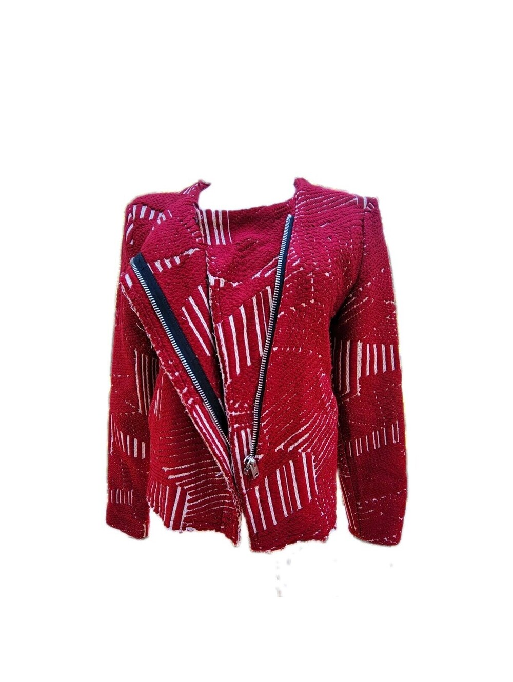 Vintage Mepsie Womens Medium US 8 Metallic Tweed Moto Jacket